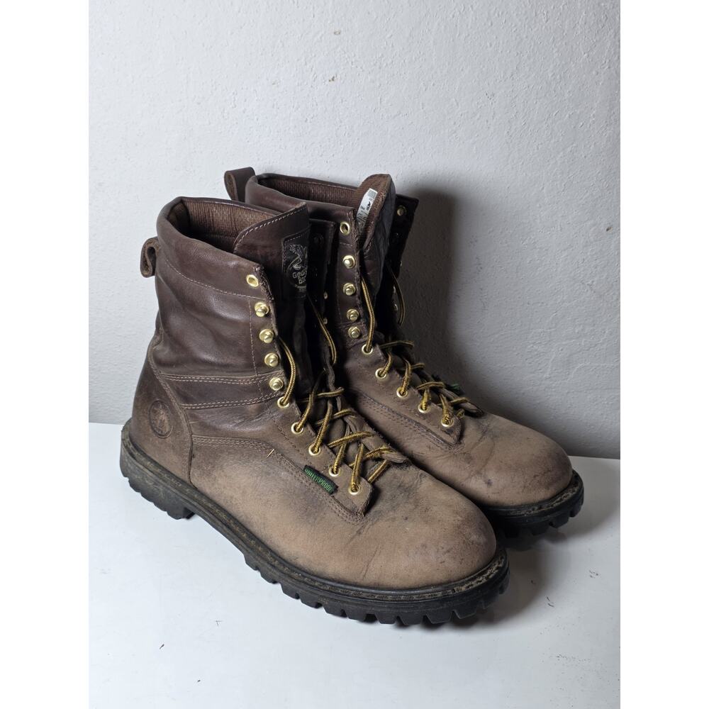 GEORGIA BOOT Men’s Sz 13M Logger ASTM G8044 EH Brown Waterproof Boots 8”